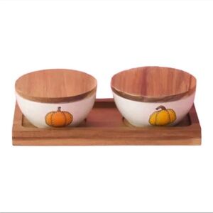 Rae Dunn harvest & blessed bowls with wood lids